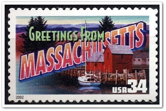 SC#3581 34¢ Greetings From America: Massachusetts MNH