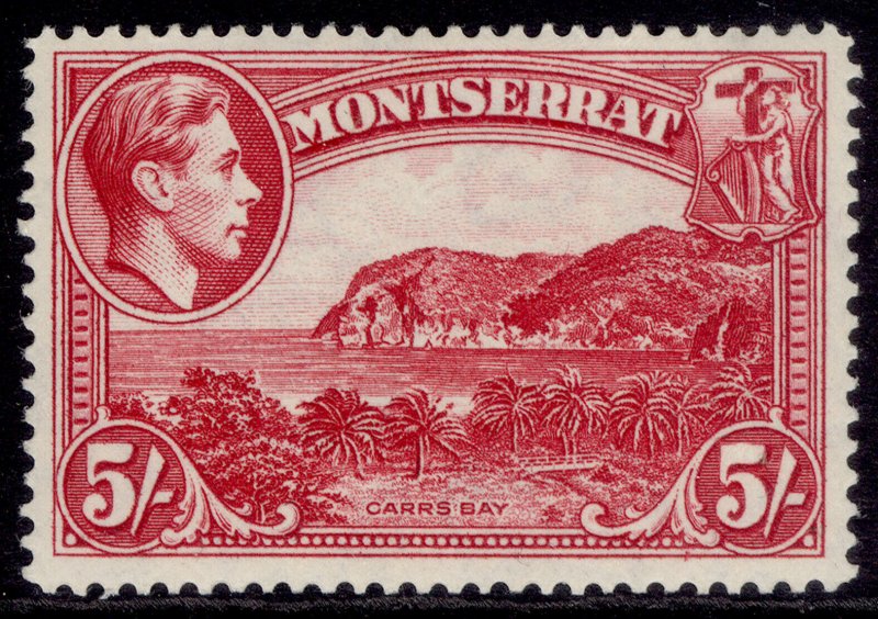 MONTSERRAT GVI SG110a, 5s rose-carmine, LH MINT. Cat £30.