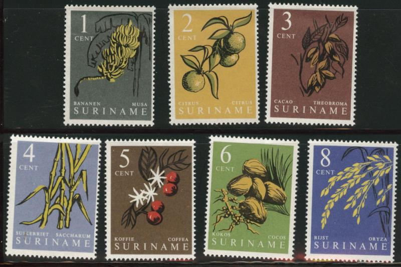 Suriname Scott 284-290 MNH** 1961 edible plant set