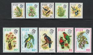 Fiji 1976 - 77 Flowers & Birds Scott # 308b//320b MH (Watermark 373)