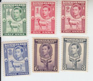 1938 Somaliland Protectorate  KGVI w/  (Scott 65, 71) MH