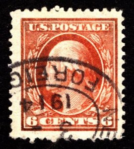 1911, US 6c, Foreign cancel, Jumbo, Used, Sc 379