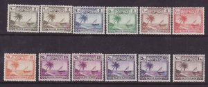 Maldive Is.-Sc#20-8- id9-unused og NH set+3 shades-KGVI-Palm Tree-Ships-Se
