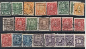 Canada KGV Collection Of 23 Including Postage Dues Fine Used JK5020