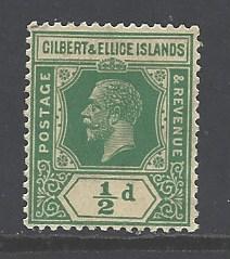 Gilbert and Ellice Islands Sc # 27 mint hinged WM 4 (RS)