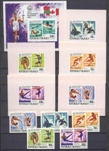 Malagasy 571-72/C168-71 MNH imperf.Olympic-76/5v+6s/s