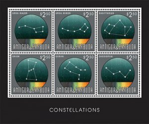 Antigua and Barbuda - 2013 Constellations Sheet of 6 - MNH