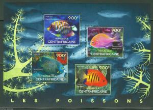 CENTRAL AFRICA  2014 FISH  SHEET II    MINT NH