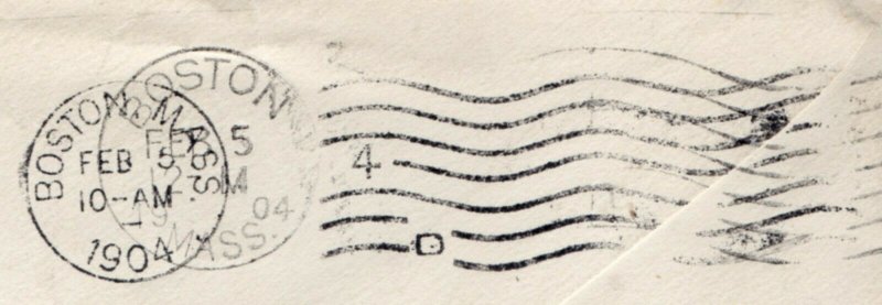 1902 Sg 230 2½d on 1904 Cover from Peckham to Cambridge, Massachusetts 