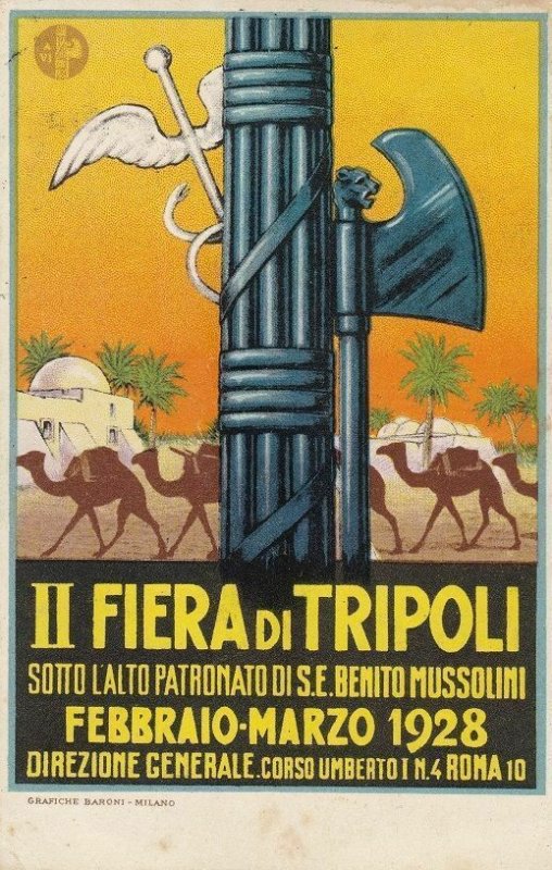 1928 Libya, N°72/77 Iia Fiera Di Tripoli The Complete Series Su Postcard