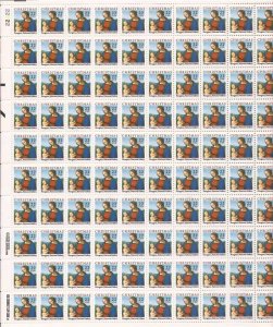 US Stamp 1986 Christmas Madonna & Child 100 Stamp Sheet Scott #2244