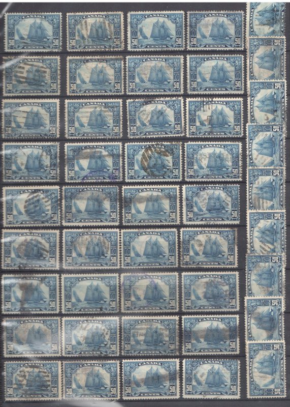 Bundle Lot of #158 used x 100 --- Rare Bluenose quantities C$8500,00