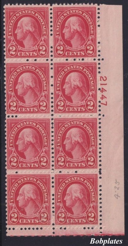 BOBPLATES US #634 Washington Lower Right Plate Block of 8 21447 F-VF LH *