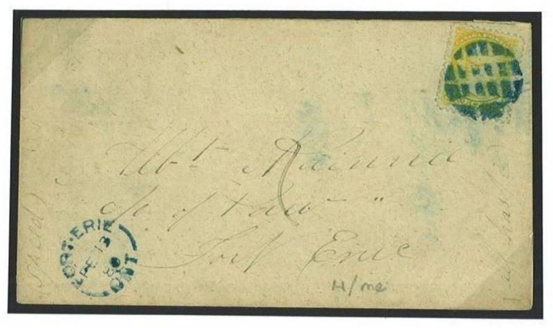 W364a 1880	CANADA Fort Erie Cork Cancel