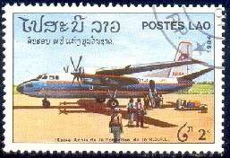 Aircraft, 9th Anniversary of the Republic, Laos SC#609 used