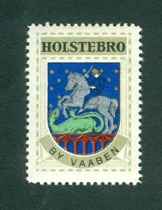 Denmark. Poster Stamp 1940/42. Mnh. Town: Holstebro. Coats Of Arms: Rider,Stars