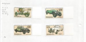 VENDA - 1987 - Veteran Car Rally - Perf 4v Set - Mint Light Hinged