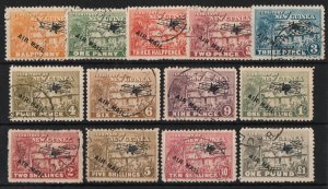 NEW GUINEA 1931 Huts Airmail set ½d-£1. 