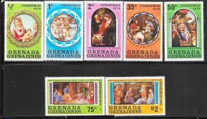 Grenada Grenadines #197-203 Christmas 1976  (MNH) CV $2.25