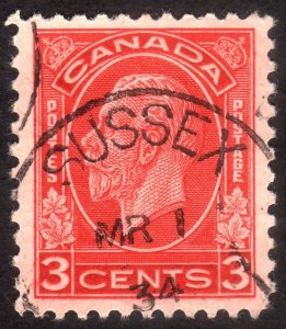 1932, Canada 3c, Sussex CDS, Used, XF-92, Sc 197