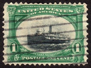 1901, US 1c, Fast Lake Navigation, Used, Well centered, Sc 294