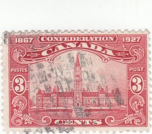 Canada - Scott #143 - 3 cent Brown Carmine - Used