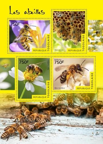 TOGO 2014 SHEET BEES INSECTS tg14501a