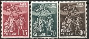 Vatican City 301-3 MNH 1961 Death of Pope Leo the Great