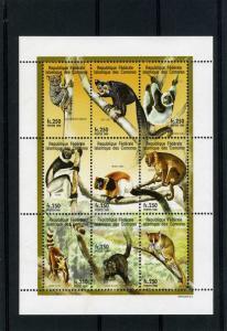 Comoro Islands 1998 MONKEYS Sheet Perforated Mint (NH)