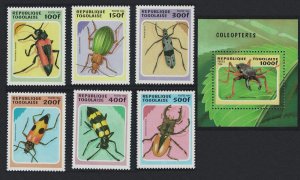 Togo Beetles 6v+MS 1996 MNH SC#1706-1712 MI#2396-2401+Block
