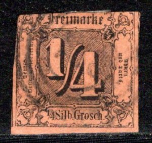 German States Thurn & Taxis Scott # 1, used