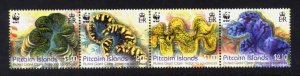 Pitcairn Islands Sc# 743 MNH WWF / Fluted Giant Clam (Strip)