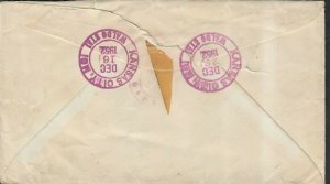 1952 Prexie Cover 25c McKinley, 50c Taft, $1 Wilson Kansas City MO Airmail Reg.