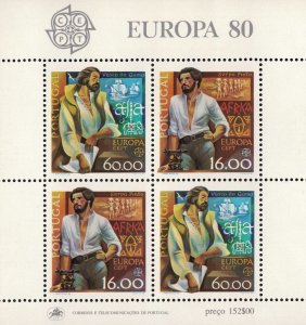 PORTUGAL 1980 - EUROPA stamps, famous people/block MNH