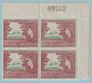 KENYA UGANDA TANGANYIKA 111  MINT NEVER HINGED OG ** MARGIN BLOCK OF FOUR - S091