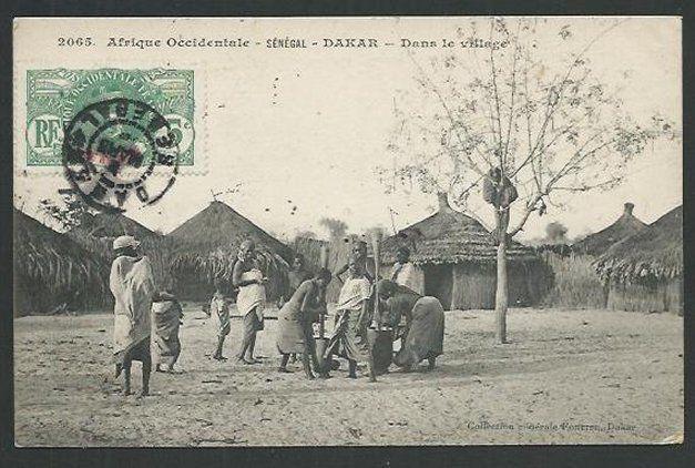 SENEGAL c1910 postcard used DAKAR  to Belgium..............................61944