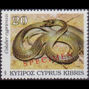 CYPRUS 1992 - Scott# 805 Snake Specimen 20c NH