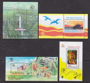 Indonesia Sc 1493/1753 MNH. 1992-97, 4 diff S/S-s