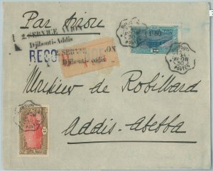 74183 - DJIBOUTI Somalis - Postal History - AIRMAIL Flight COVER # 2 1930-