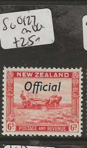 NEW  ZEALAND   SG O127  6D  OFFICIAL    MOG     P1004B H