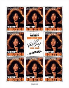 2023/05 - DJIBOUTI - WHITHEY HOUSTON          8V  complet set    MNH **