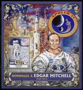 NIGER 2016 TRIBUTE TO EDGAR MITCHELL SOUVENIR SHEET MINT NH