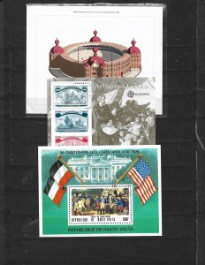 COLLECTION LOT OF 8 WORLD WIDE FDC, SOUVENIR SHEET & POSTCARD 3 SCAN