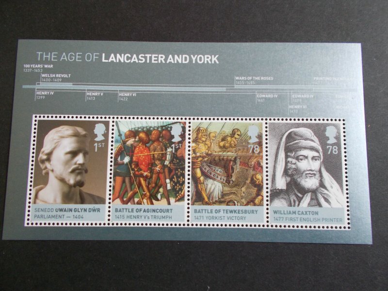 GB QEII 2008 House of Lancater & York Miniature Sheet MS2818 Cat £6.50 M/N/H