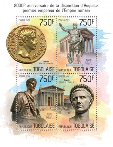 TOGO 2014 SHEET EMPEROR AUGUSTUS tg14213a