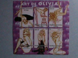 CONGO-STAMP:2005 FAMOUS NUDE PAINTING BY OLIVIA MNH-STAMP S/S SHEET