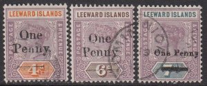 Leeward Islands 17-19, SG17-19 Used CV $46.00