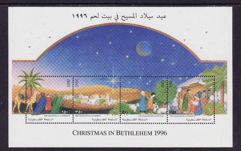 D2-Palestinian Authority-Sc#60-unused NH sheet-Christmas-199