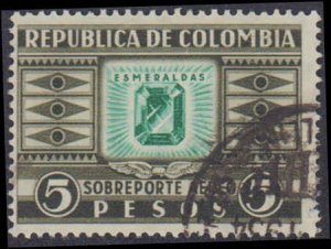 Colombia #C110, Incomplete Set, High Value, 1932-1939, Used