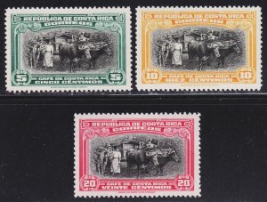 Costa Rica Scott 243-45 complete set F to VF mint OG NH.